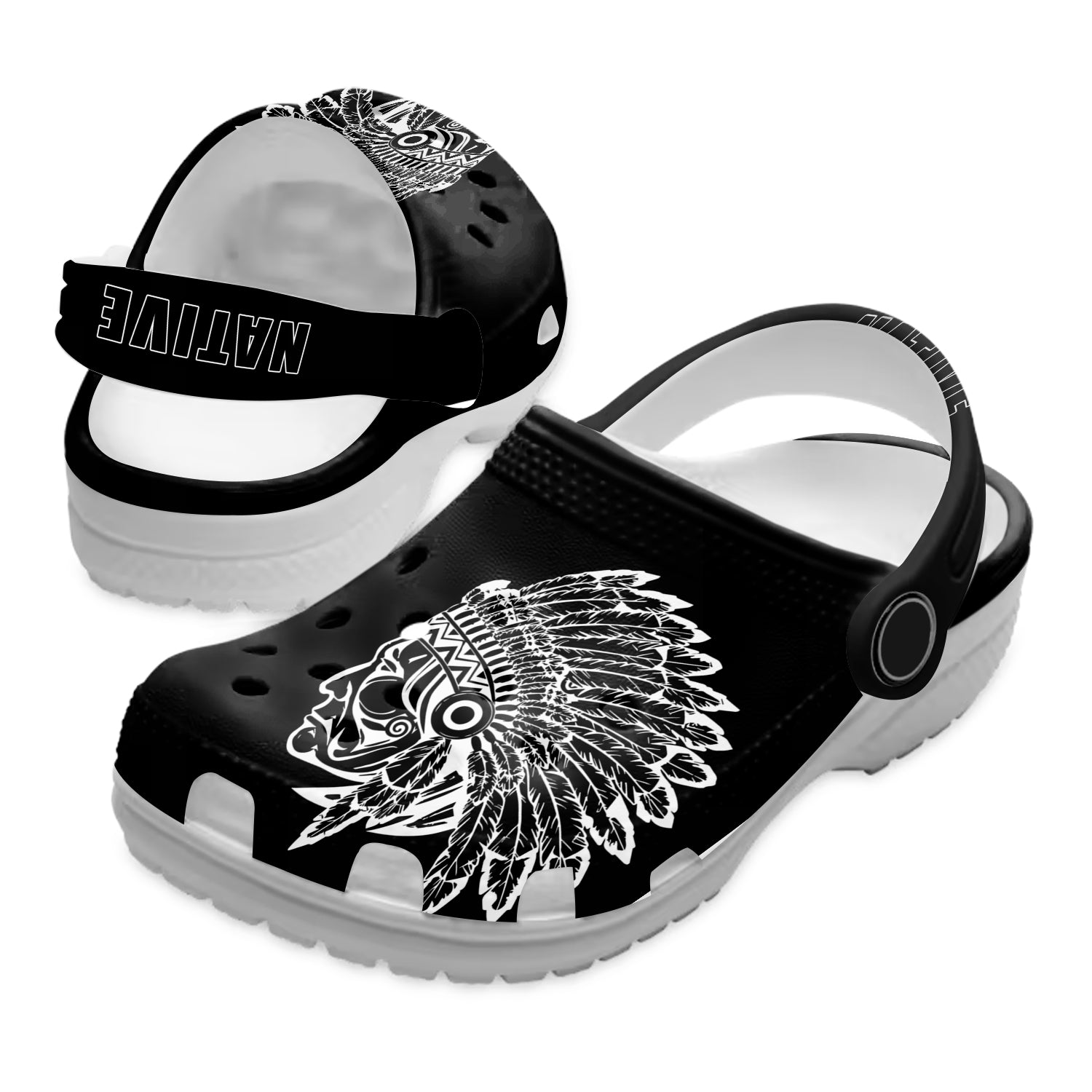 Merchidea Native American Chief Crocs For Kid and Adult