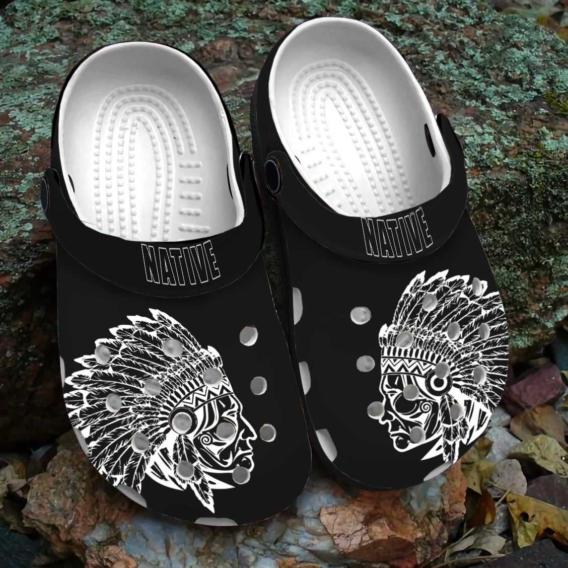 Merchidea Native American Chief Crocs For Kid and Adult