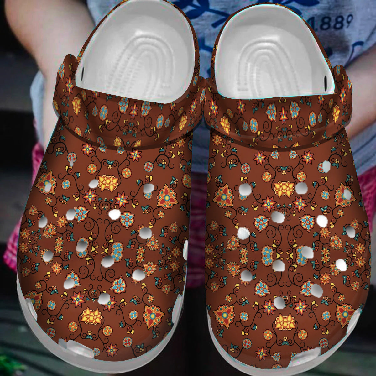 Merchidea Native American Crocs Clog Shoes For Kid and Adult