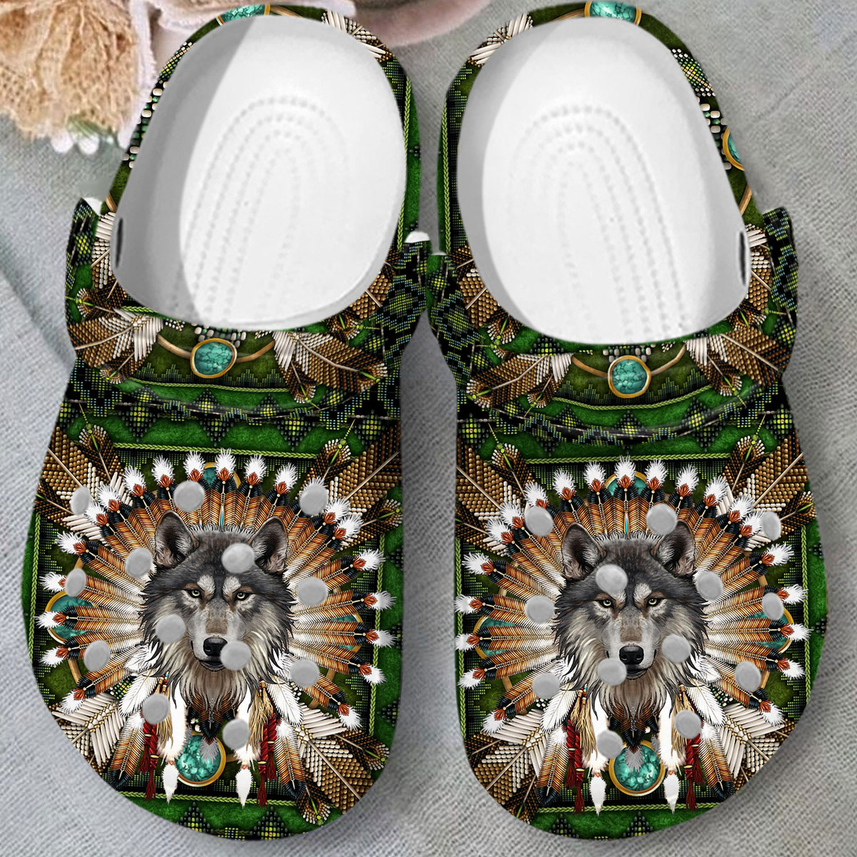 Merchidea Native American Crocs Crocband Clogs Shoes Comfortable For Men Women and Kids