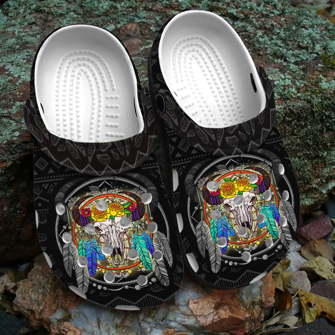 Merchidea Native American Crocs Crocband Clogs Shoes Comfortable For Men Women and Kids