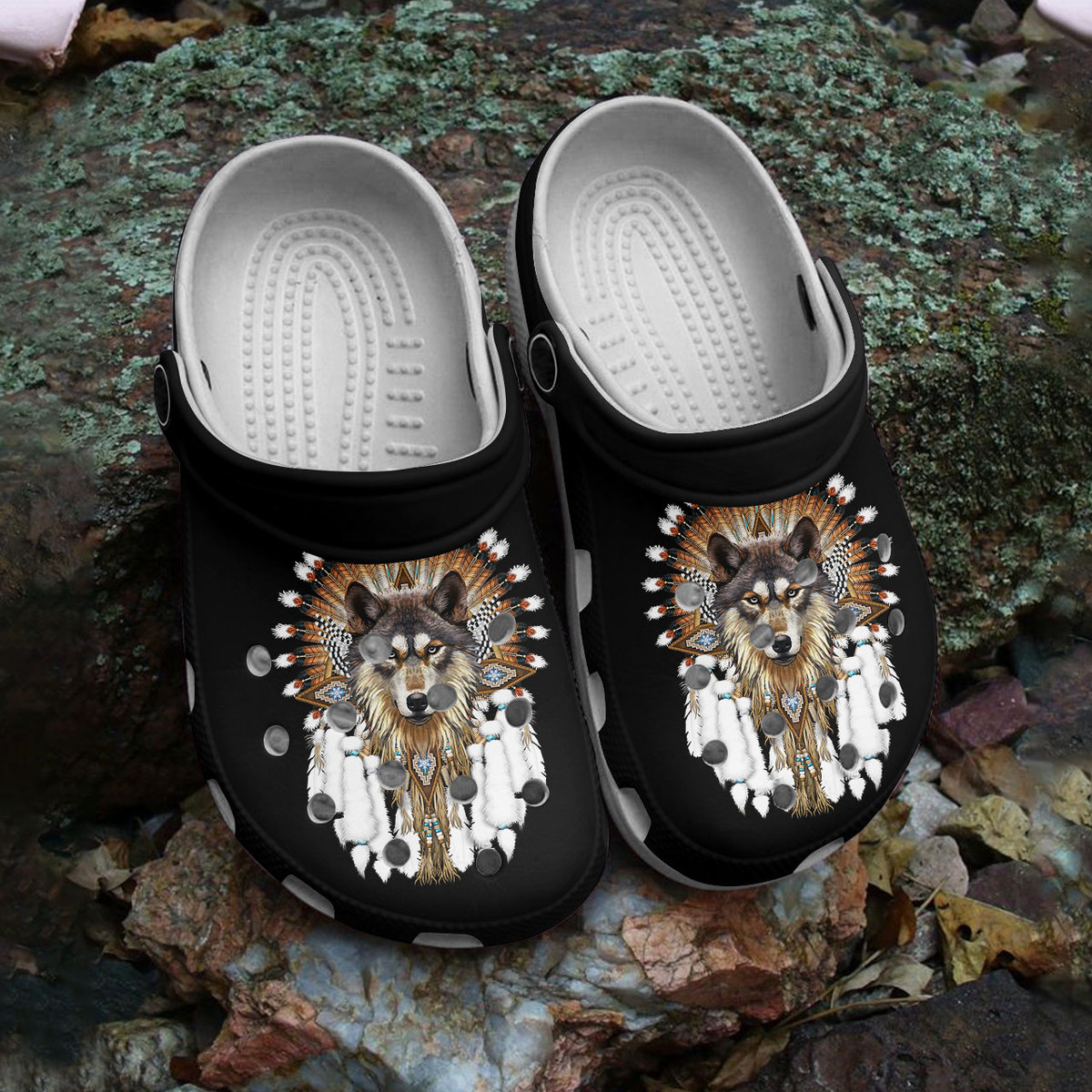 Merchidea Native American Crocs Crocband Clogs Shoes Comfortable For Men Women and Kids