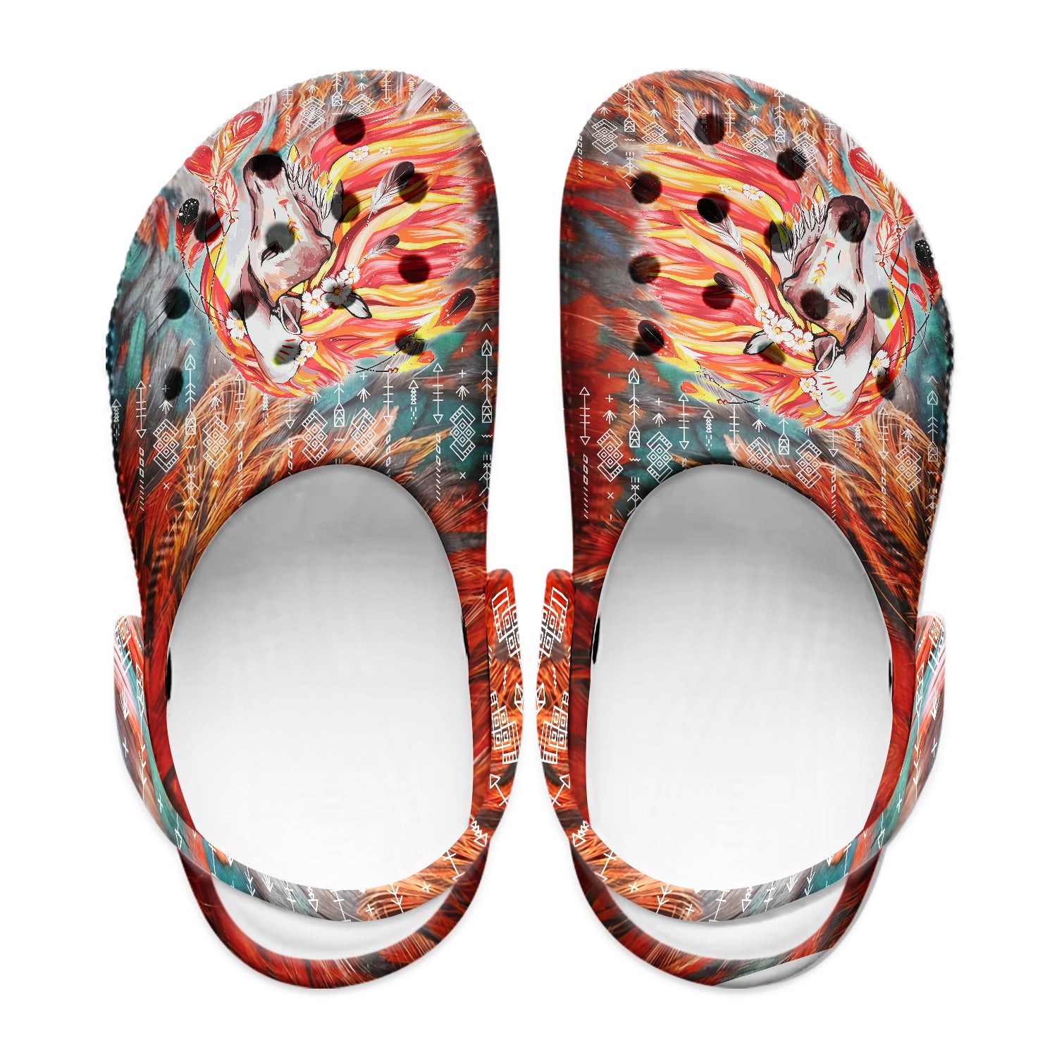 Merchidea Native American Crocs Crocband Clogs Shoes Comfortable For Men Women and Kids