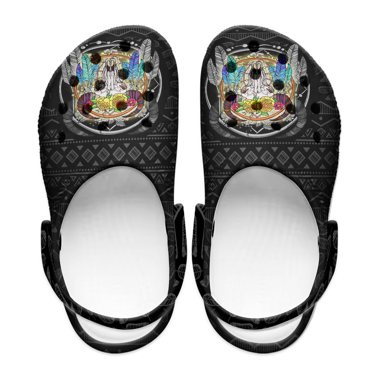 Merchidea Native American Crocs Crocband Clogs Shoes Comfortable For Men Women and Kids