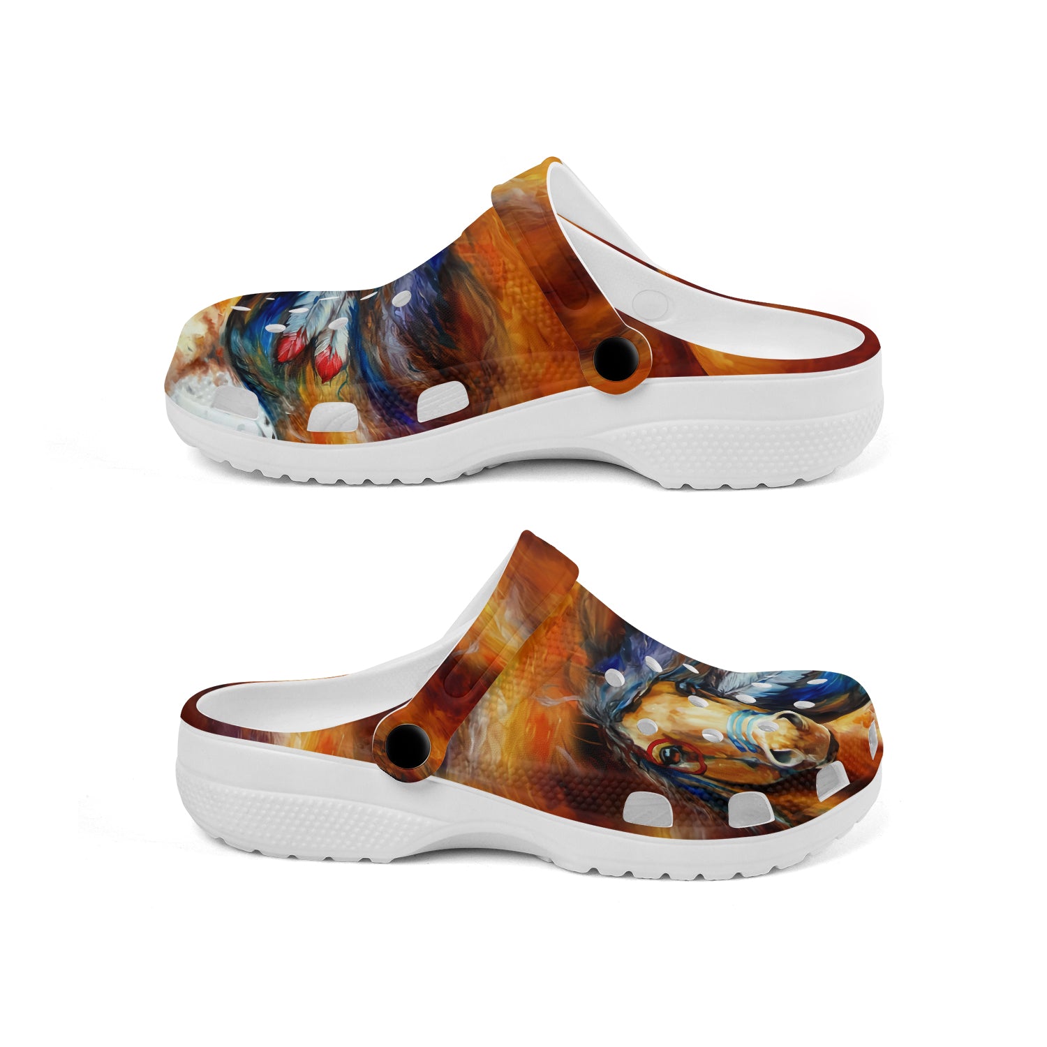 Merchidea Native American Crocs Crocband Clogs Shoes Comfortable For Men Women and Kids