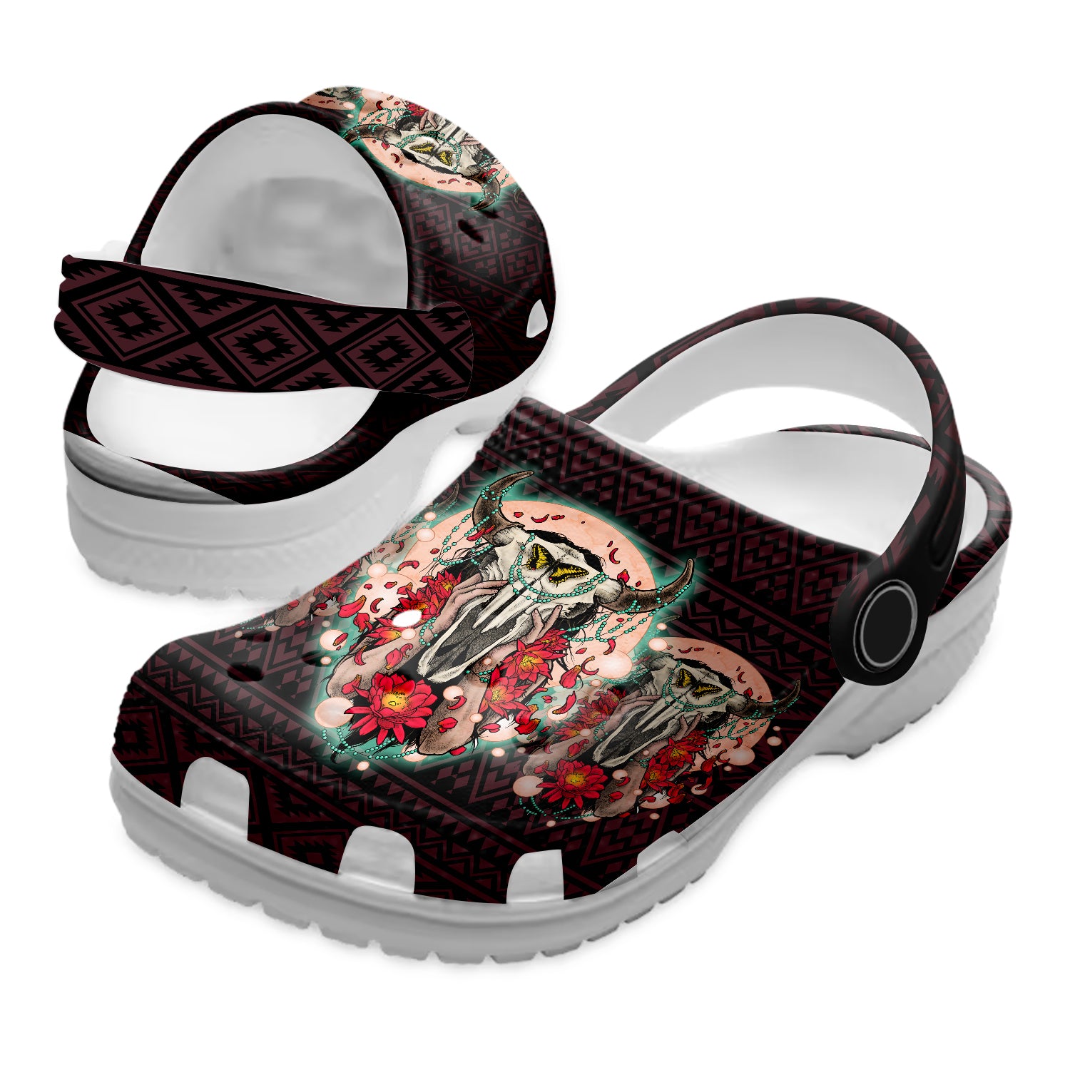 Merchidea Native American Crocs Crocband Clogs Shoes Comfortable For Men Women and Kids