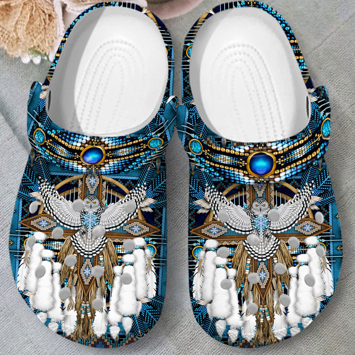 Merchidea Native American Crocs Crocband Clogs Shoes Comfortable For Men Women and Kids