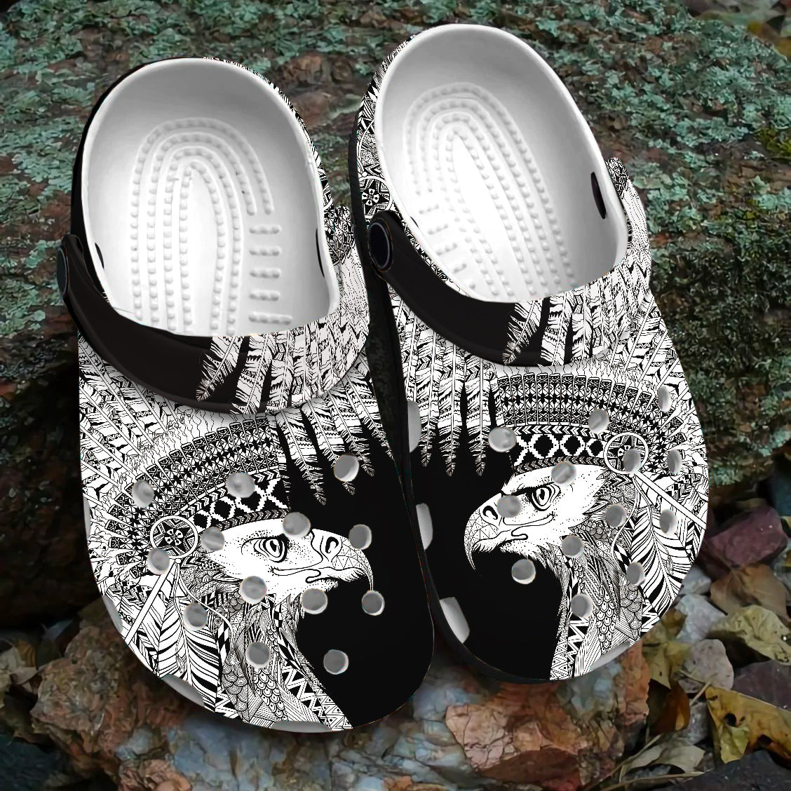 Merchidea Native American Crocs Crocband Clogs Shoes Comfortable For Men Women and Kids