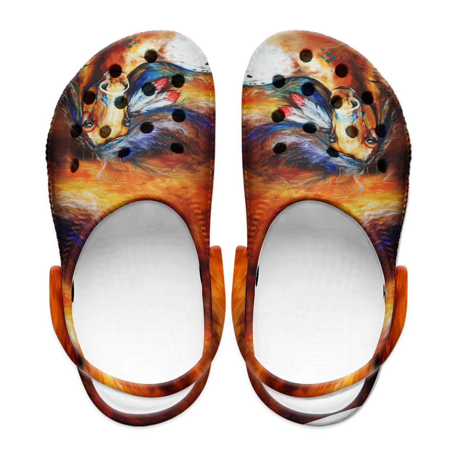 Merchidea Native American Crocs Crocband Clogs Shoes Comfortable For Men Women and Kids