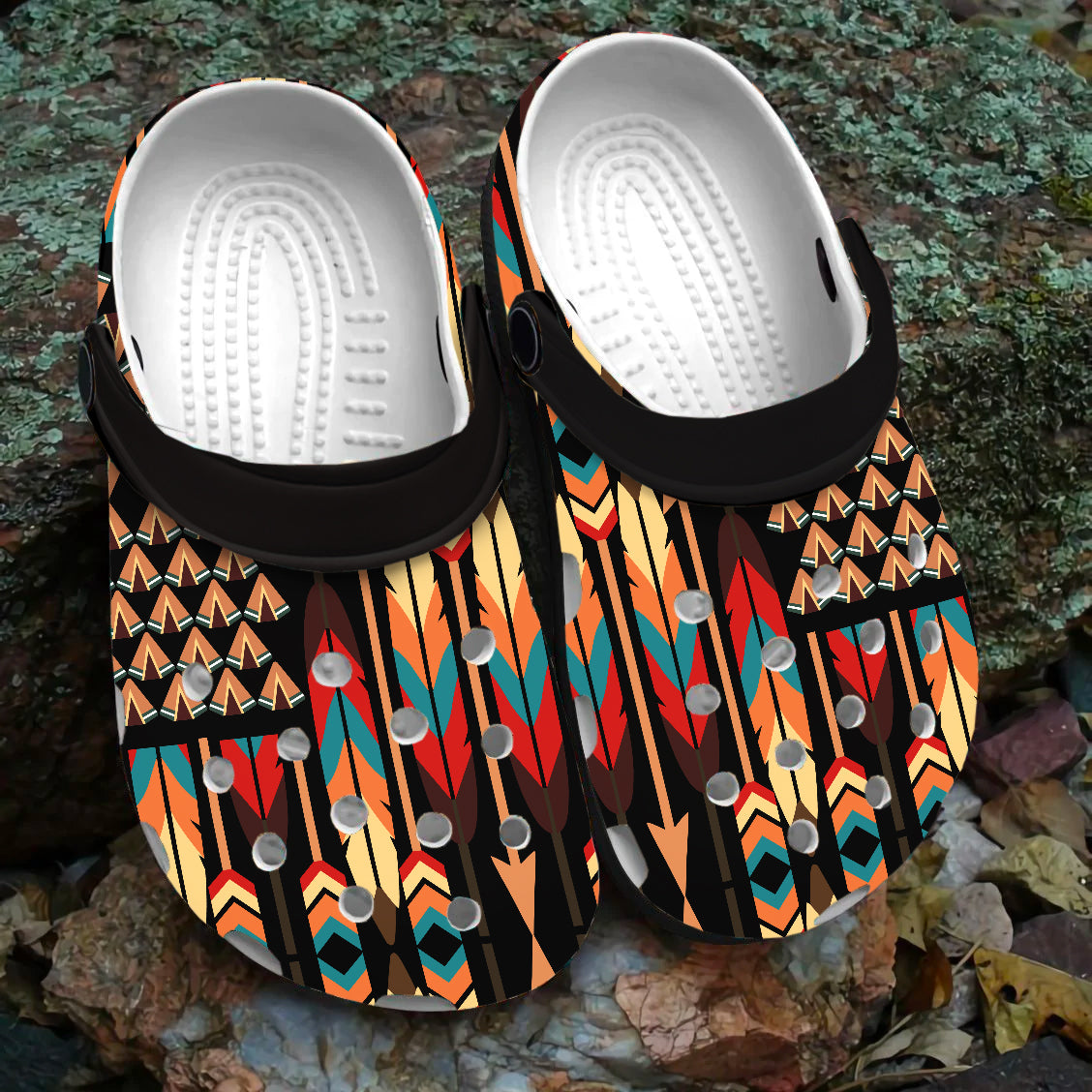 Merchidea Native American Crocs Crocband Clogs Shoes Comfortable For Men Women and Kids