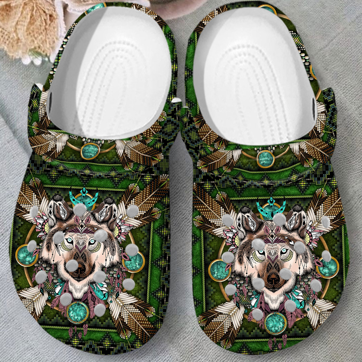 Merchidea Native American Crocs Crocband Clogs Shoes Comfortable For Men Women and Kids