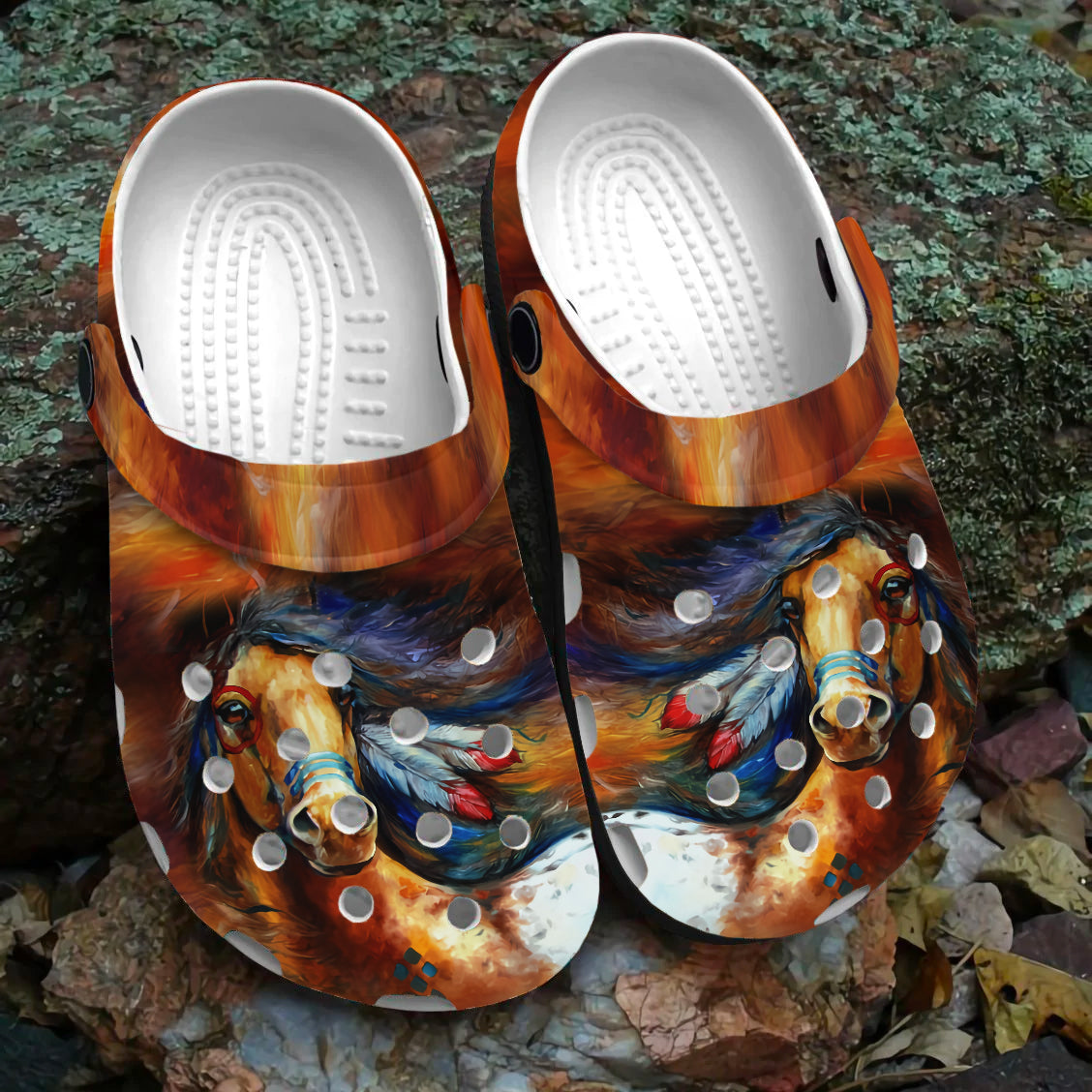 Merchidea Native American Crocs Crocband Clogs Shoes Comfortable For Men Women and Kids