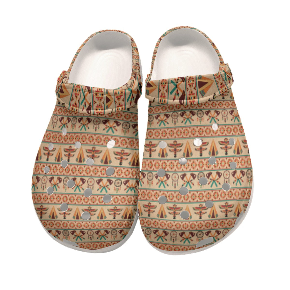 Merchidea Native American Pattern Crocs Clog Shoes For Kid and Adult