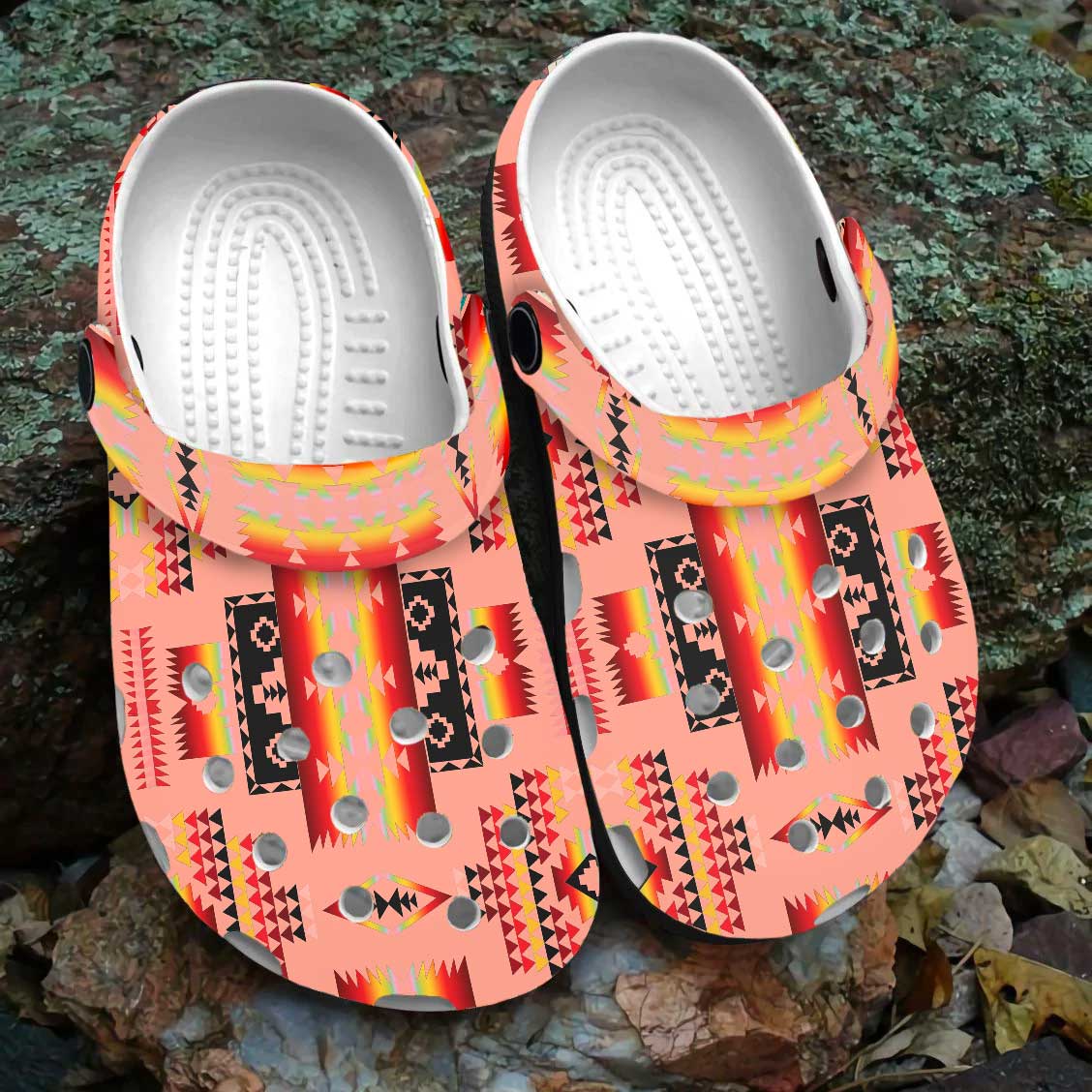 Merchidea Native American Pattern Crocs Clog Shoes For Kid and Adult