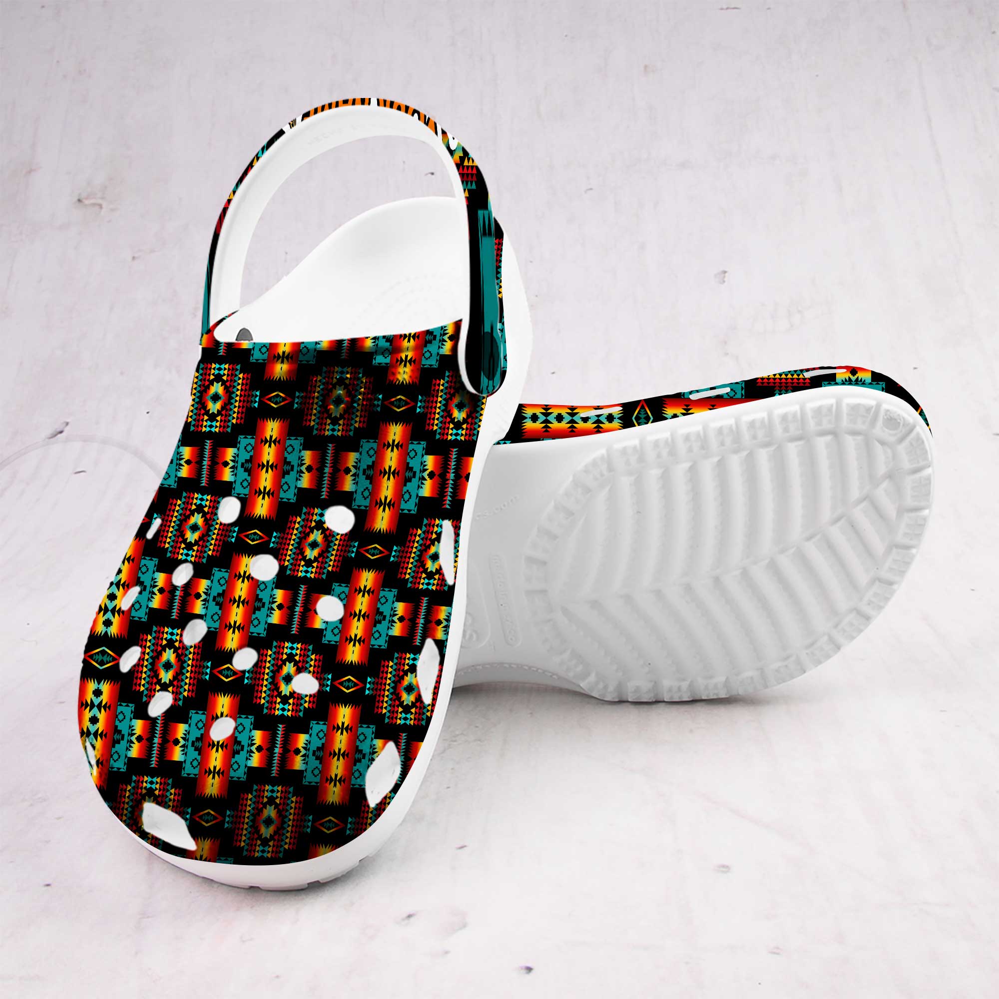 Merchidea Native Sunset Crocs Crocband Clogs Shoes Comfortable For Men Women and Kids