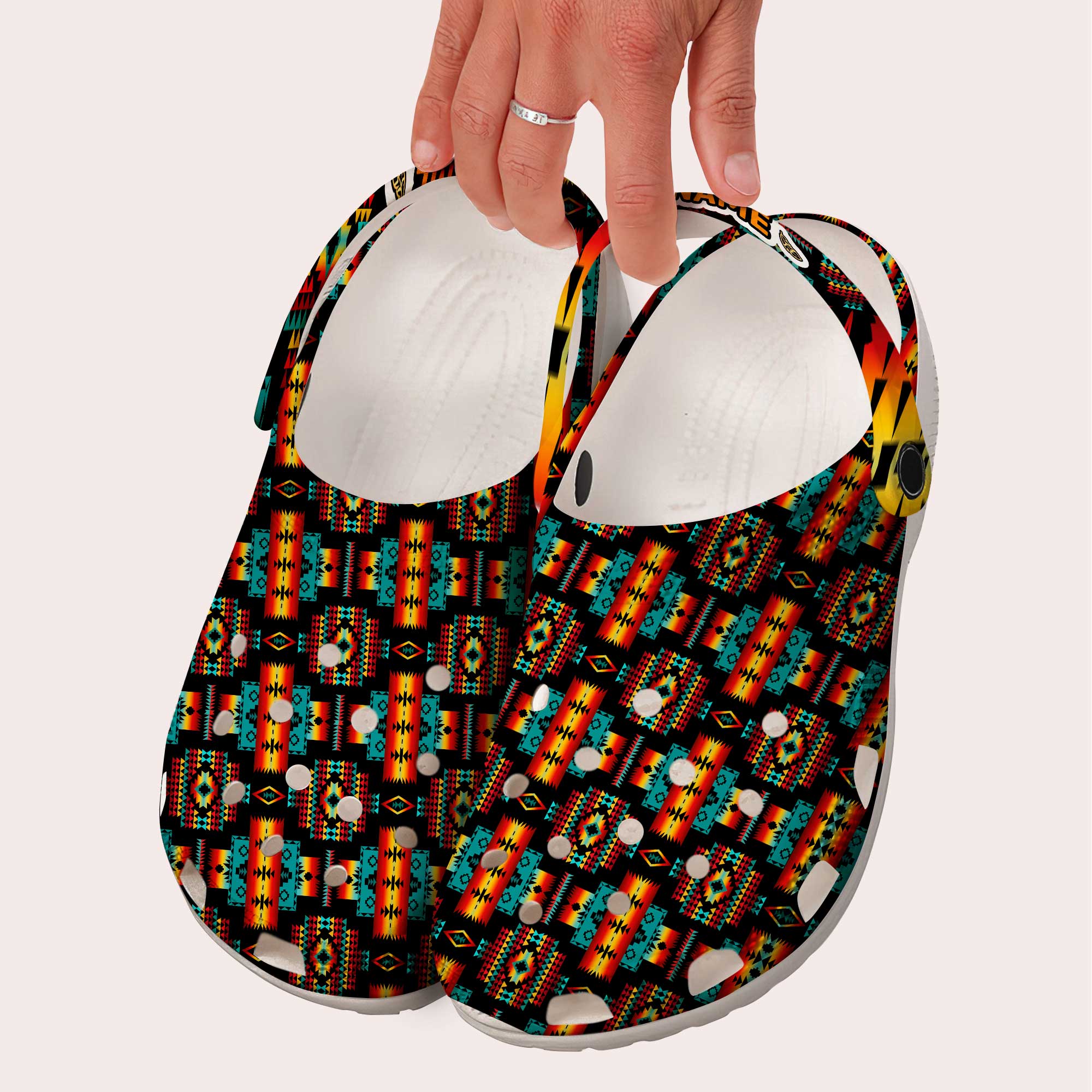 Merchidea Native Sunset Crocs Crocband Clogs Shoes Comfortable For Men Women and Kids