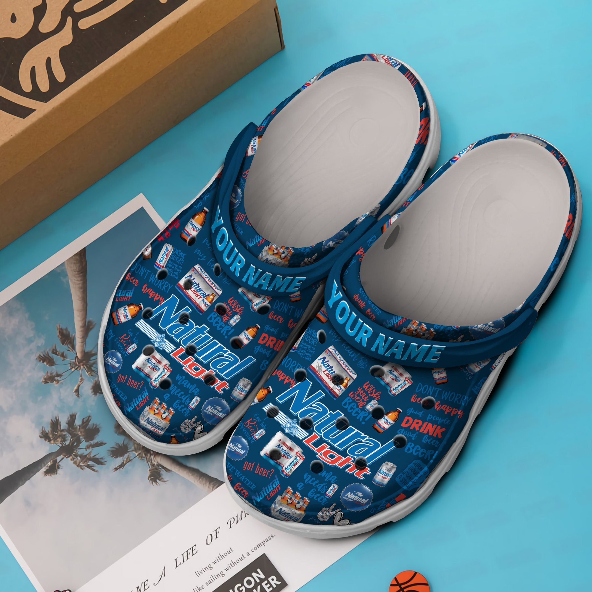 Merchidea Natural Light Beer Crocs Crocband Clogs Shoes Comfortable For Men Women and Kids