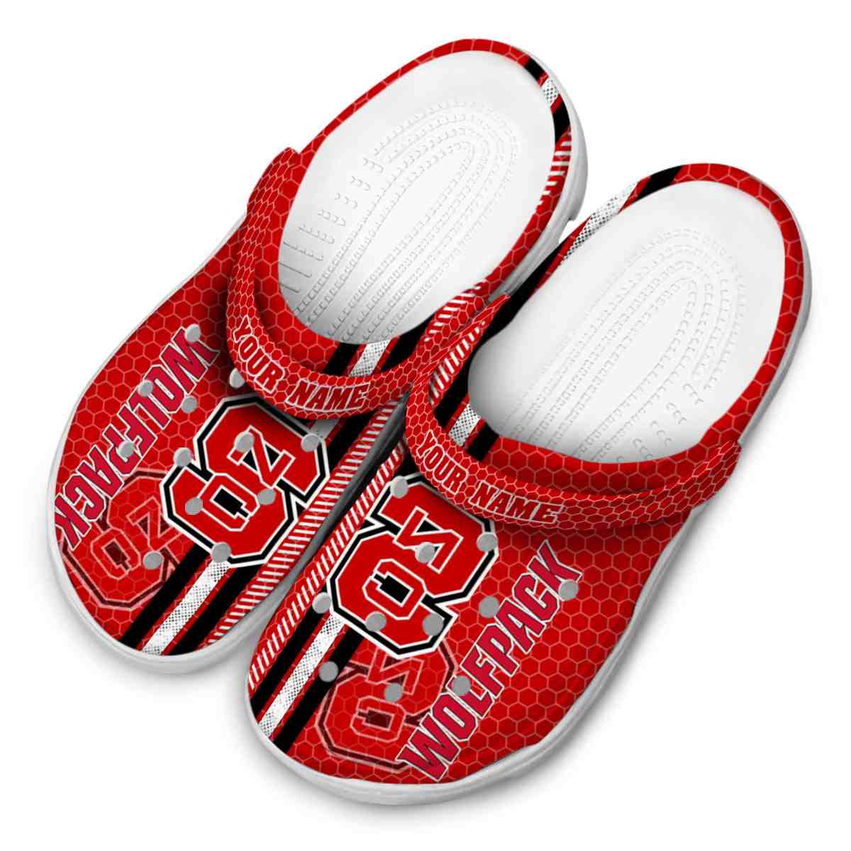 Merchidea NC State Wolfpack NCAA Sport Crocs Crocband Clogs Shoes Comfortable For Men Women and Kids