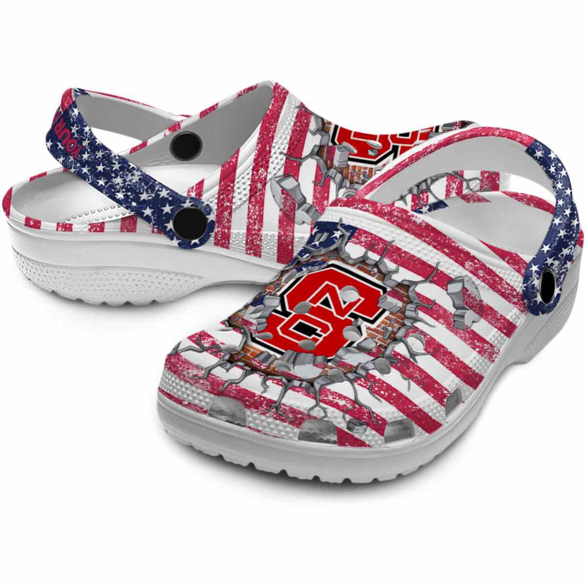 Merchidea NC State Wolfpack NCAA Sport Crocs Crocband Clogs Shoes Comfortable For Men Women and Kids