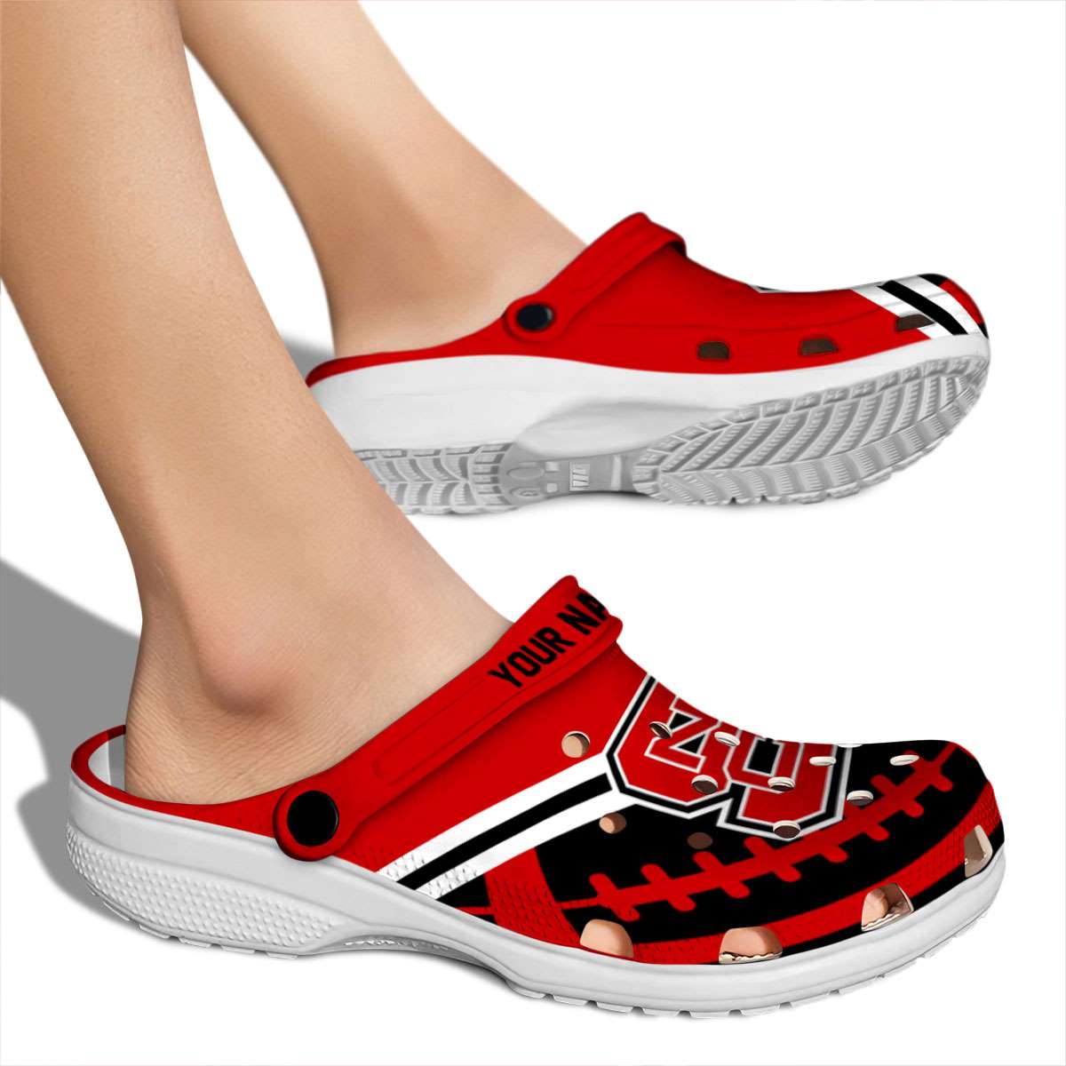 Merchidea NC State Wolfpack NCAA Sport Crocs Crocband Clogs Shoes Comfortable For Men Women and Kids
