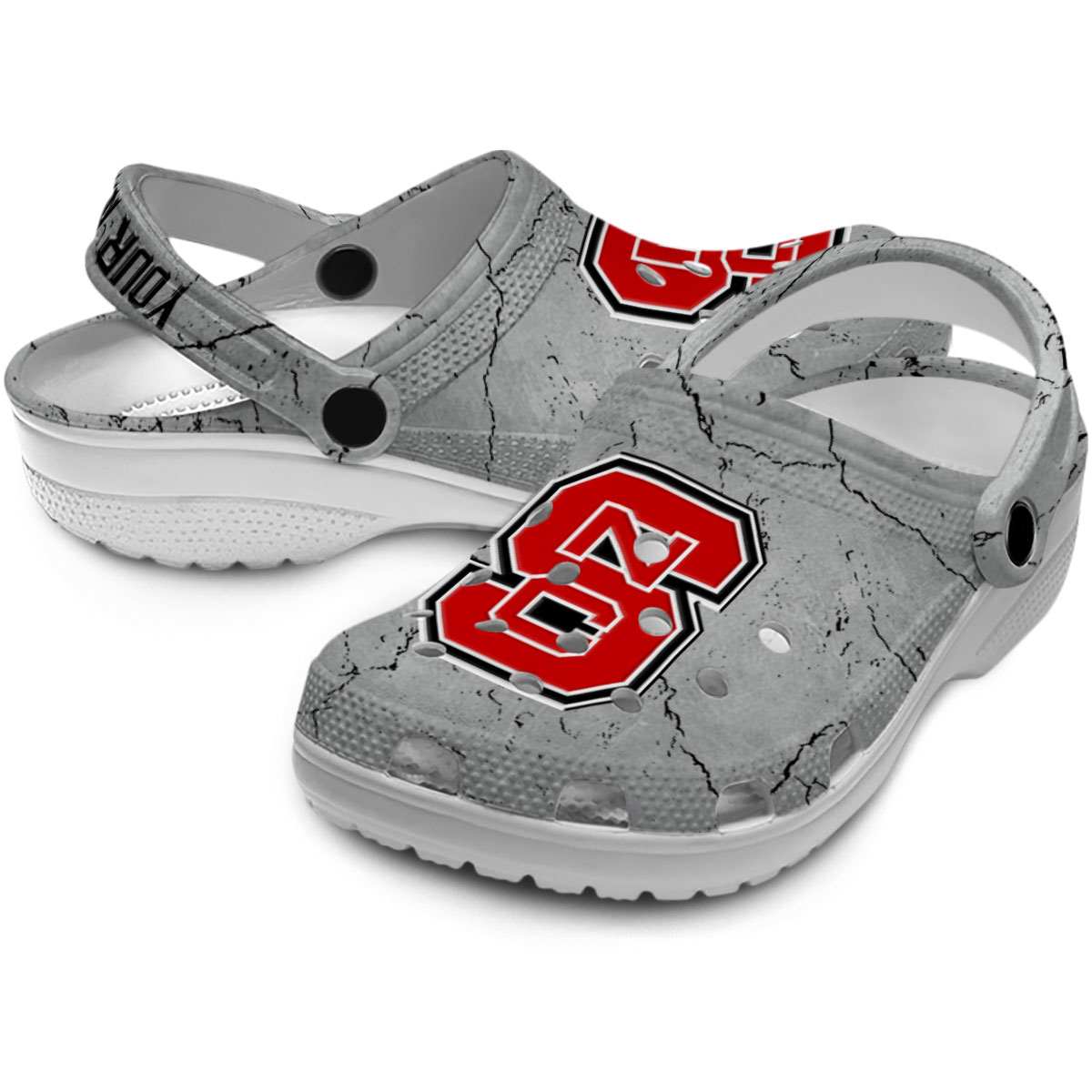Merchidea NC State Wolfpack NCAA Sport Crocs Crocband Clogs Shoes Comfortable For Men Women and Kids