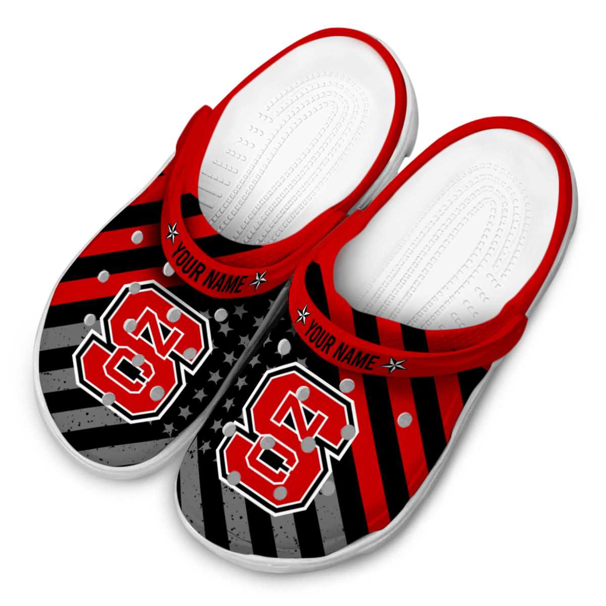 Merchidea NC State Wolfpack NCAA Sport Crocs Crocband Clogs Shoes Comfortable For Men Women and Kids