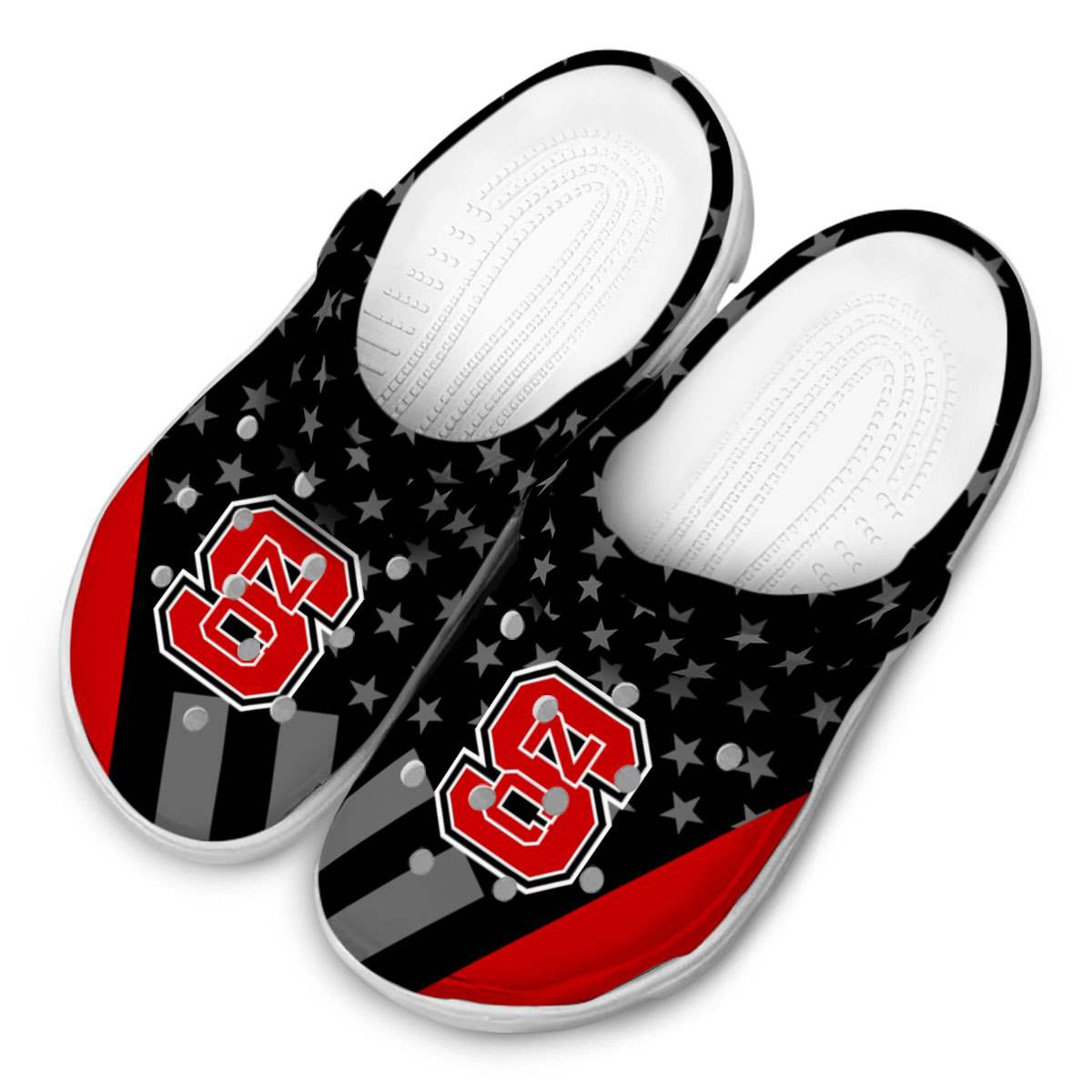 Merchidea NC State Wolfpack NCAA Sport Crocs Crocband Clogs Shoes Comfortable For Men Women and Kids