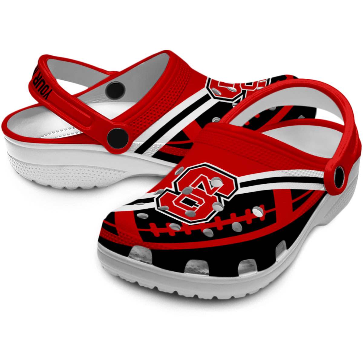 Merchidea NC State Wolfpack NCAA Sport Crocs Crocband Clogs Shoes Comfortable For Men Women and Kids
