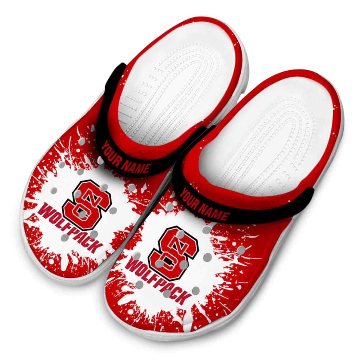 Merchidea NC State Wolfpack NCAA Sport Crocs Crocband Clogs Shoes Comfortable For Men Women and Kids