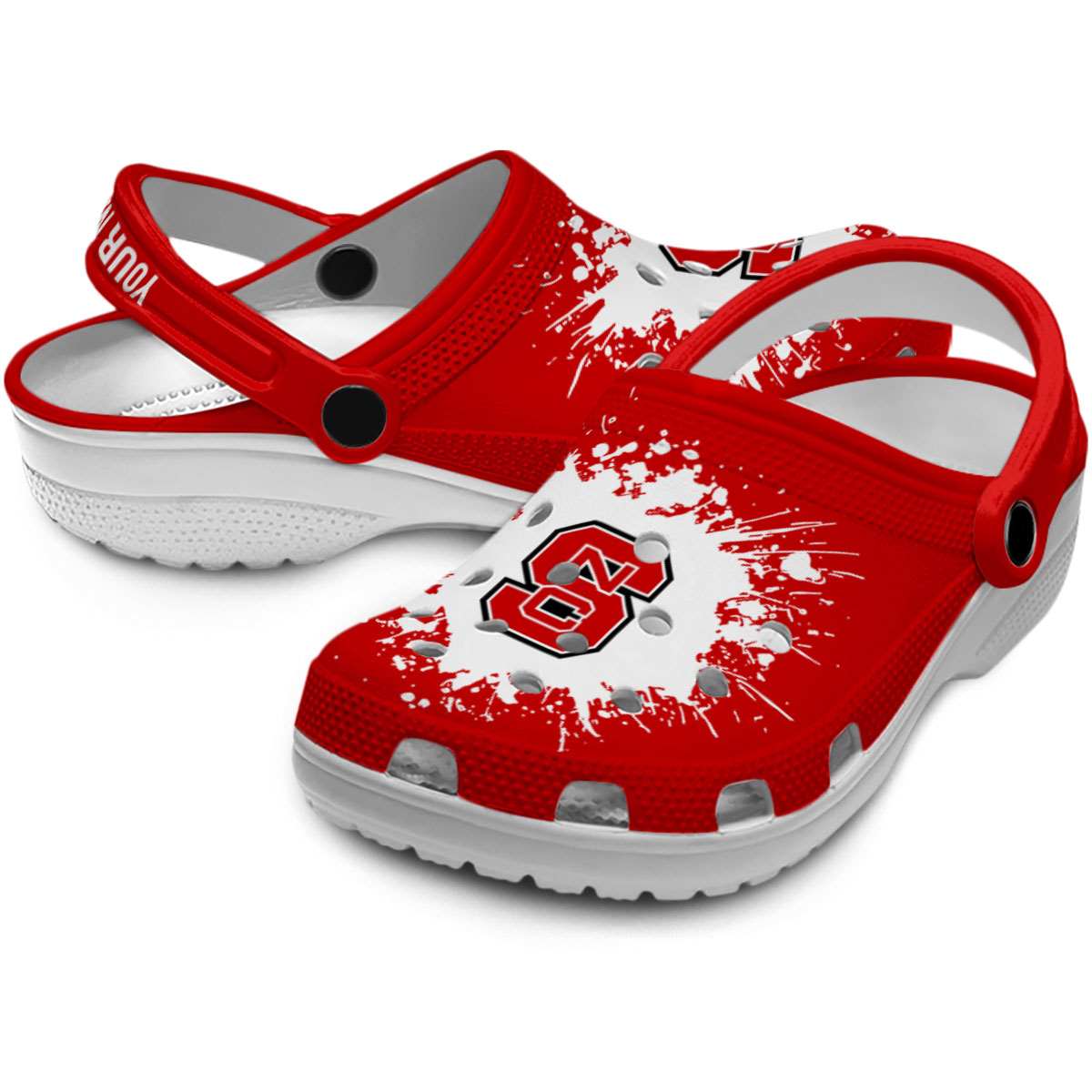 Merchidea NC State Wolfpack NCAA Sport Crocs Crocband Clogs Shoes Comfortable For Men Women and Kids