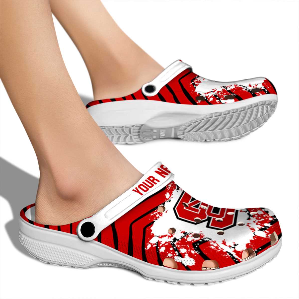Merchidea NC State Wolfpack NCAA Sport Crocs Crocband Clogs Shoes Comfortable For Men Women and Kids