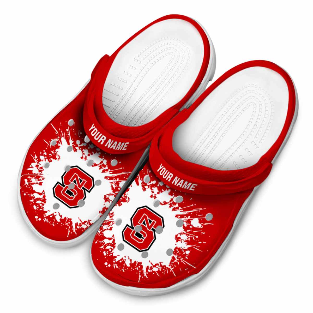 Merchidea NC State Wolfpack NCAA Sport Crocs Crocband Clogs Shoes Comfortable For Men Women and Kids