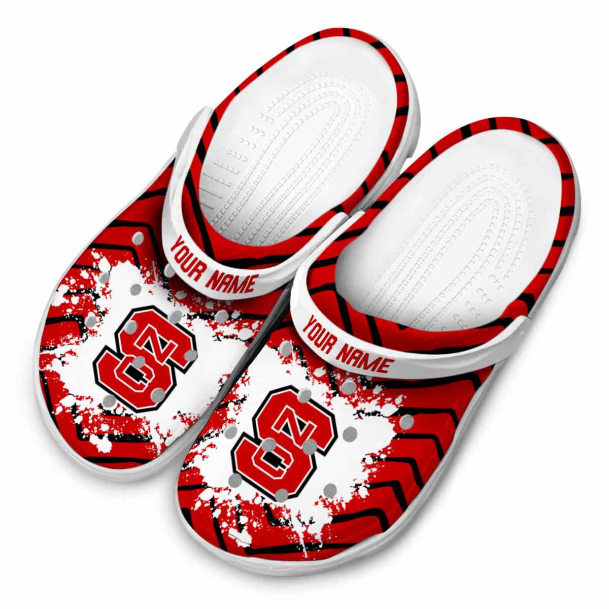 Merchidea NC State Wolfpack NCAA Sport Crocs Crocband Clogs Shoes Comfortable For Men Women and Kids