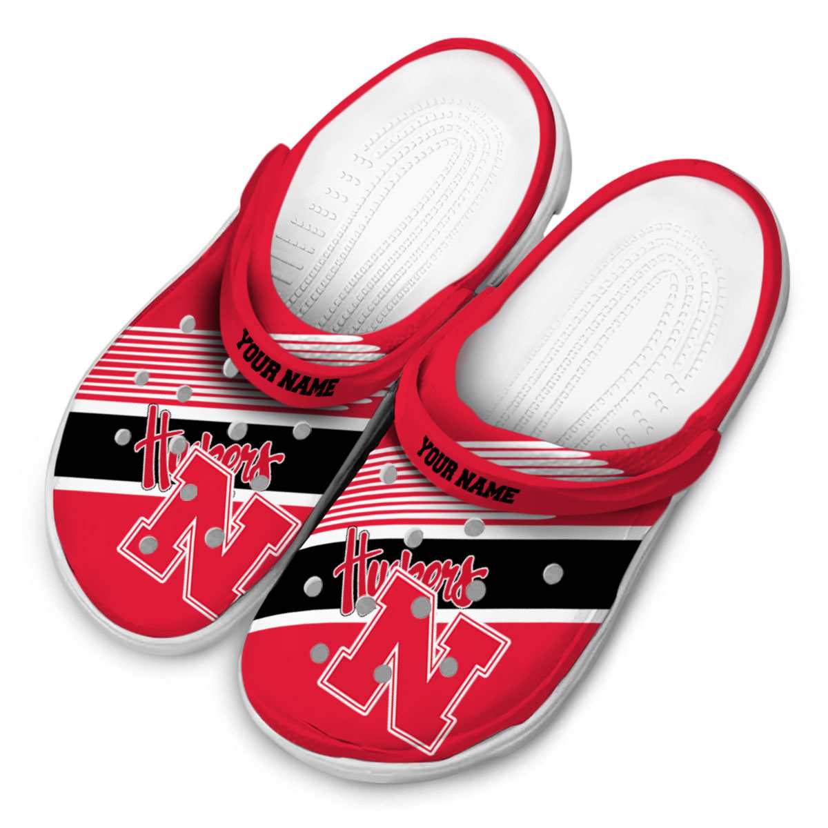 Merchidea Nebraska Cornhuskers NCAA Sport Crocs Crocband Clogs Shoes Comfortable For Men Women and Kids