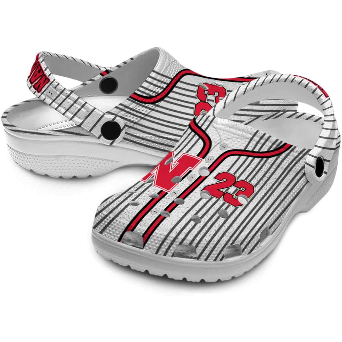Merchidea Nebraska Cornhuskers NCAA Sport Crocs Crocband Clogs Shoes Comfortable For Men Women and Kids