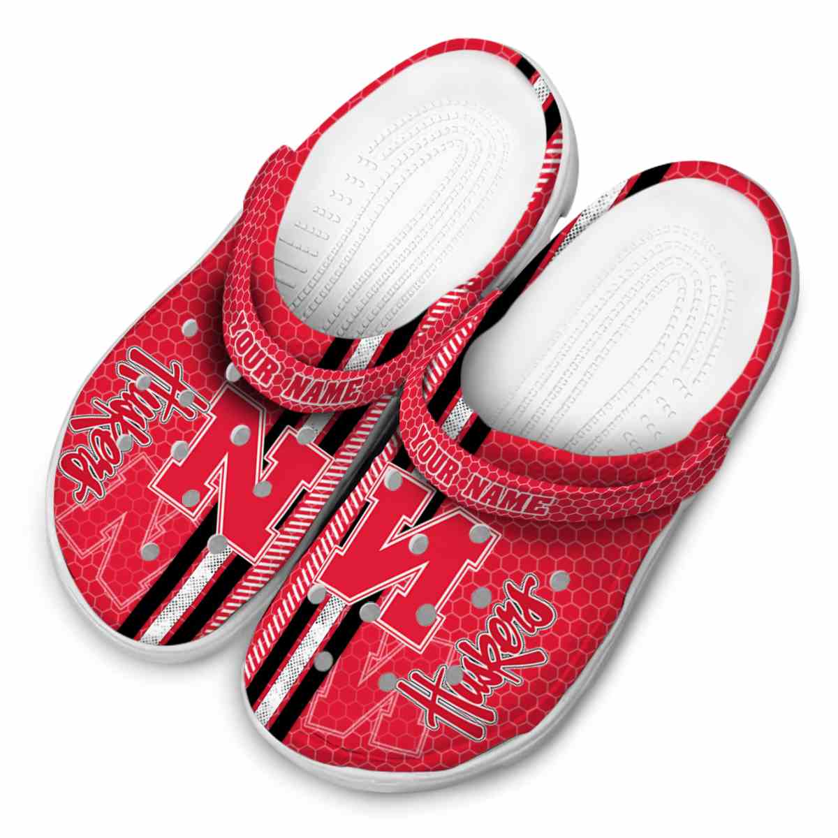Merchidea Nebraska Cornhuskers NCAA Sport Crocs Crocband Clogs Shoes Comfortable For Men Women and Kids