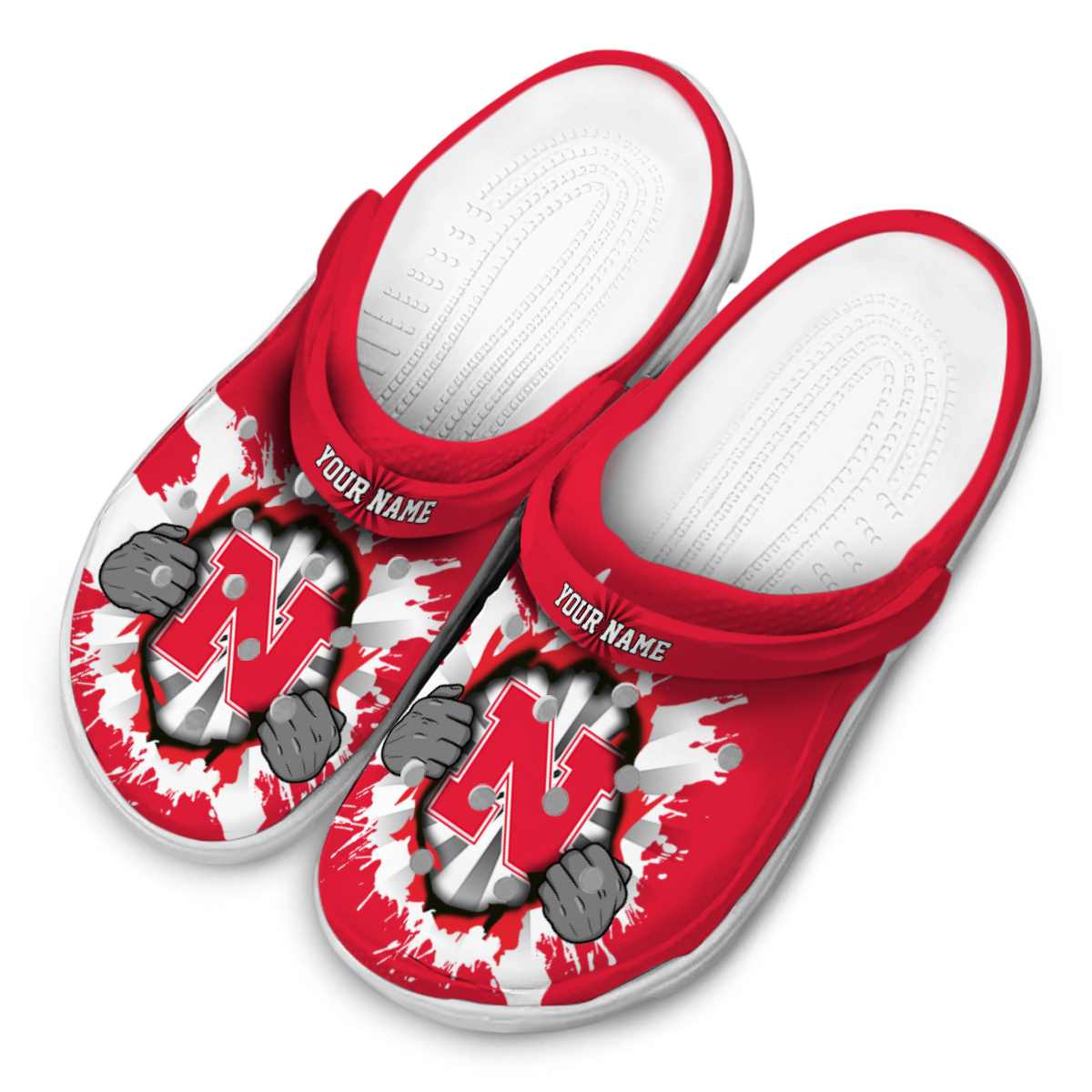 Merchidea Nebraska Cornhuskers NCAA Sport Crocs Crocband Clogs Shoes Comfortable For Men Women and Kids