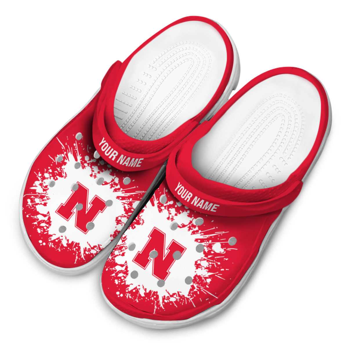 Merchidea Nebraska Cornhuskers NCAA Sport Crocs Crocband Clogs Shoes Comfortable For Men Women and Kids