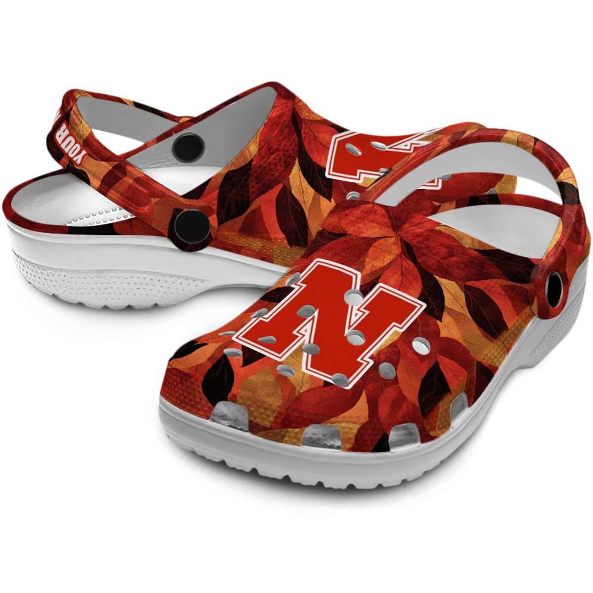 Merchidea Nebraska Cornhuskers NCAA Sport Crocs Crocband Clogs Shoes Comfortable For Men Women and Kids