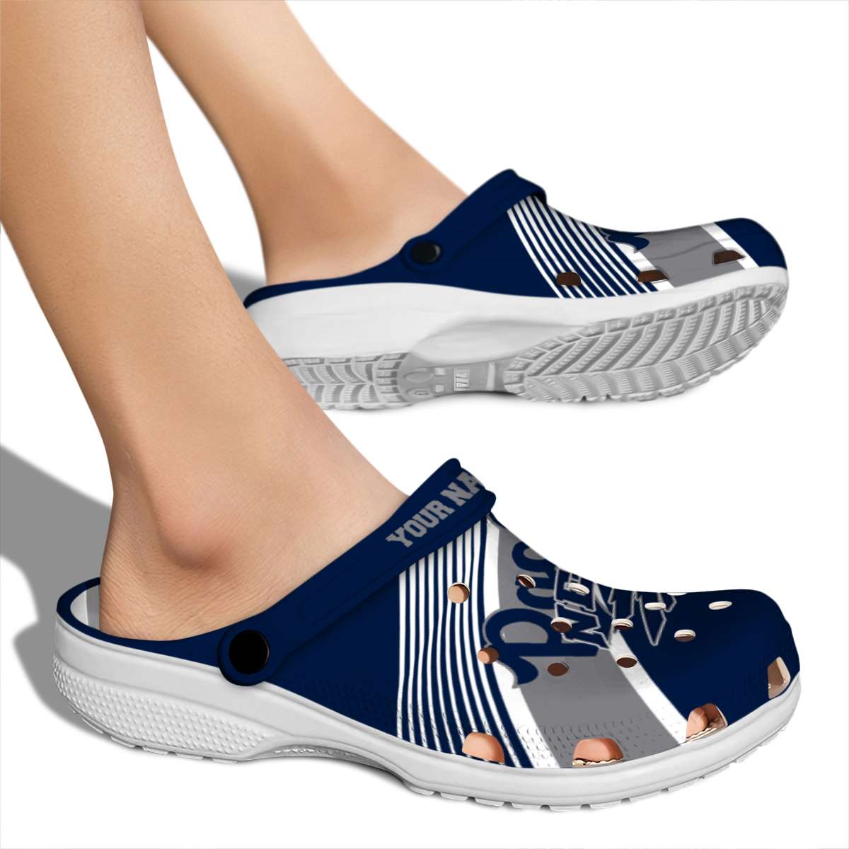 Merchidea Nevada Wolf Pack NCAA Sport Crocs Crocband Clogs Shoes Comfortable For Men Women and Kids