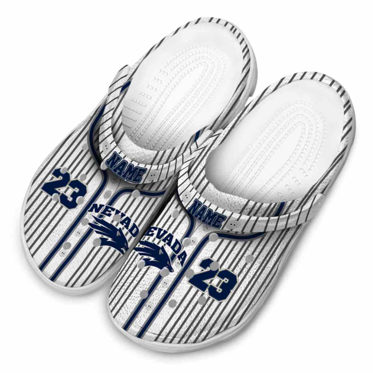 Merchidea Nevada Wolf Pack NCAA Sport Crocs Crocband Clogs Shoes Comfortable For Men Women and Kids