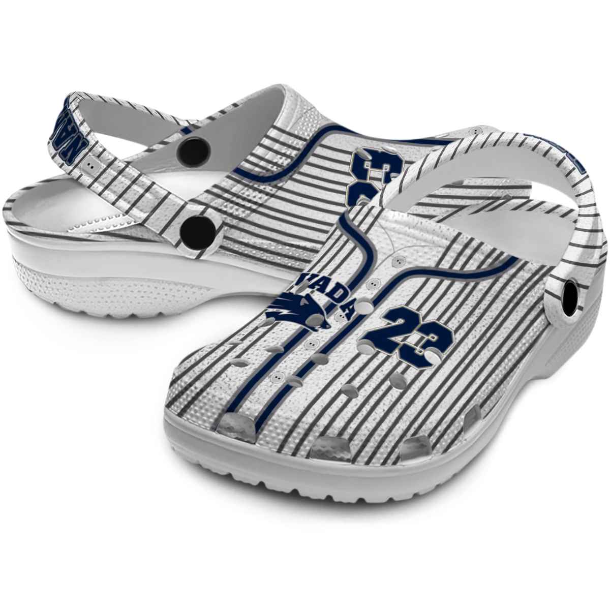 Merchidea Nevada Wolf Pack NCAA Sport Crocs Crocband Clogs Shoes Comfortable For Men Women and Kids