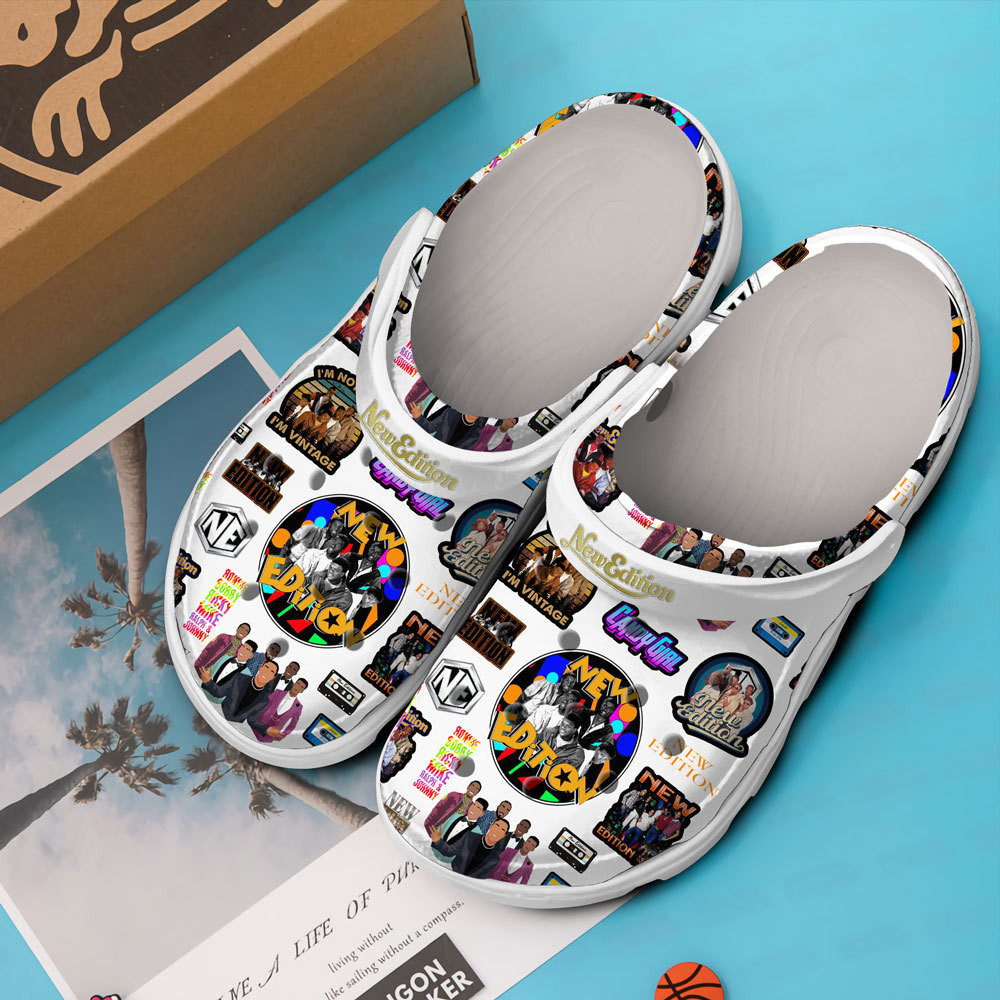 Merchidea New Edition Group Music Crocs Crocband Clogs Shoes Comfortable For Men Women and Kids