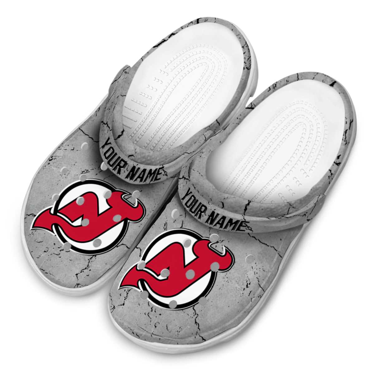 Merchidea New Jersey Devils NHL Sport Crocs Crocband Clogs Shoes Comfortable For Men Women and Kids
