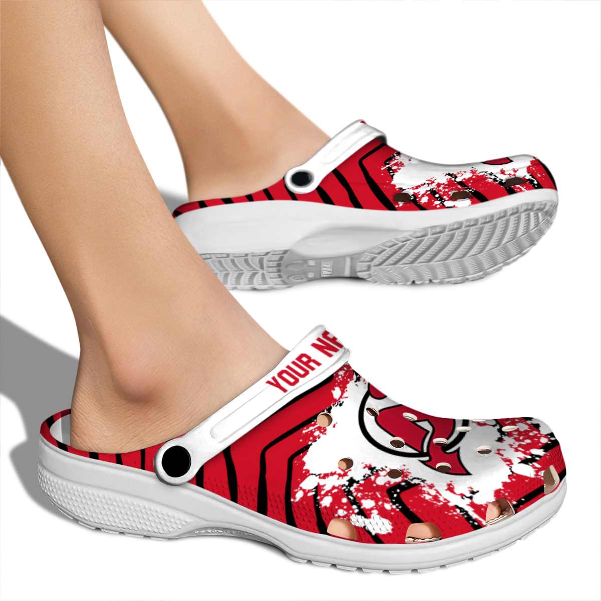 Merchidea New Jersey Devils NHL Sport Crocs Crocband Clogs Shoes Comfortable For Men Women and Kids