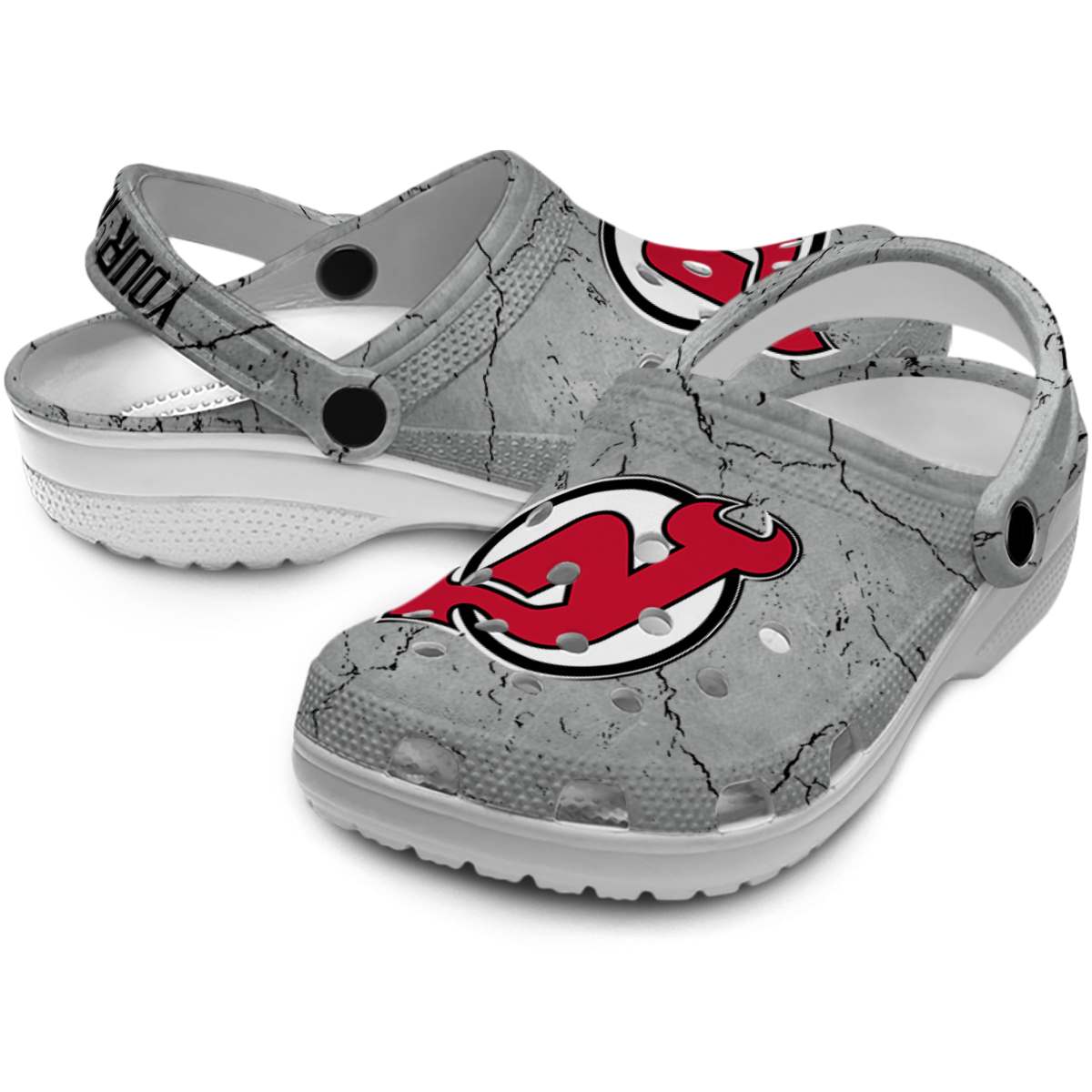 Merchidea New Jersey Devils NHL Sport Crocs Crocband Clogs Shoes Comfortable For Men Women and Kids