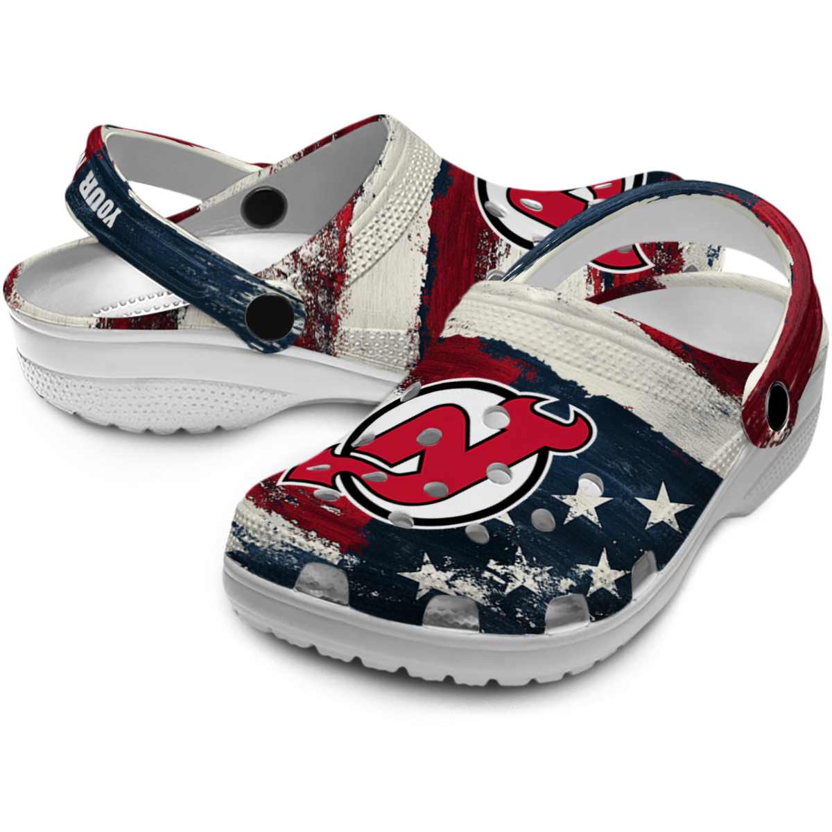 Merchidea New Jersey Devils NHL Sport Crocs Crocband Clogs Shoes Comfortable For Men Women and Kids
