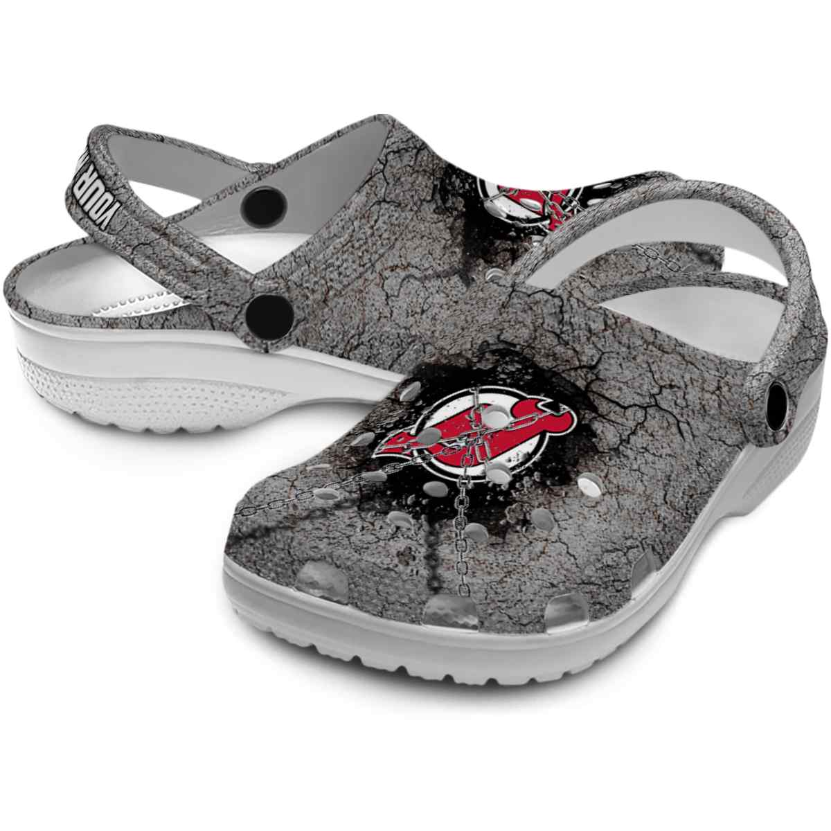 Merchidea New Jersey Devils NHL Sport Crocs Crocband Clogs Shoes Comfortable For Men Women and Kids