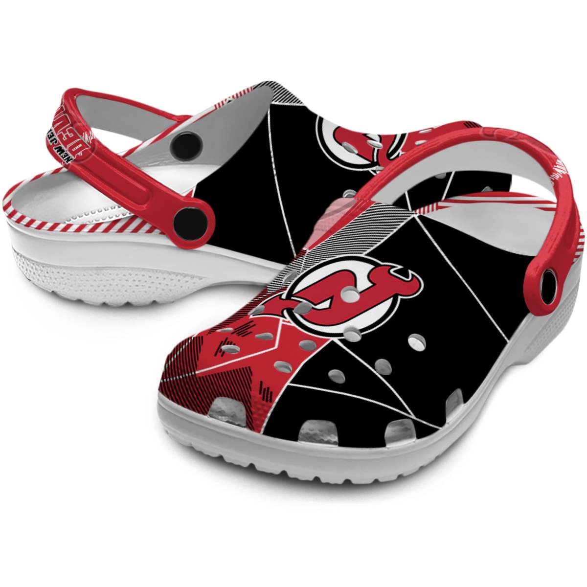 Merchidea New Jersey Devils NHL Sport Crocs Crocband Clogs Shoes Comfortable For Men Women and Kids
