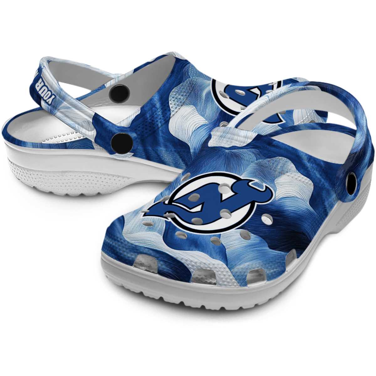 Merchidea New Jersey Devils NHL Sport Crocs Crocband Clogs Shoes Comfortable For Men Women and Kids